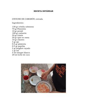 Receta Estándar