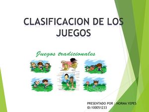 Clasificacion De Juegos
