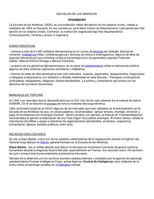 Escuelas De Las Américas