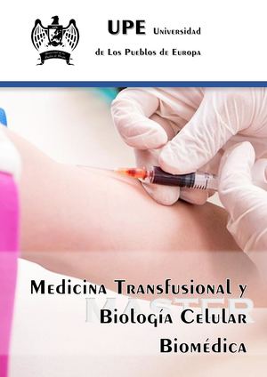 Máster en Medicina Transfusional y Biología Celular Biomédica, Mst