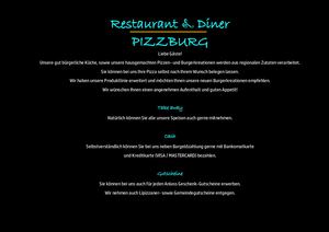 Speisekarte Pizzburg