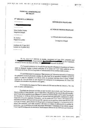 Jugement Ta Melun 13 Juillet 2012