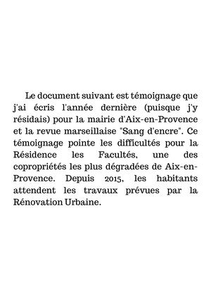 Témoignage Résidence Les Facultés