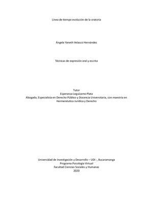 Línea De Tiempo Evolución De La Oratoria