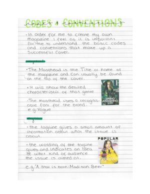 Magazine Codes and Conventions