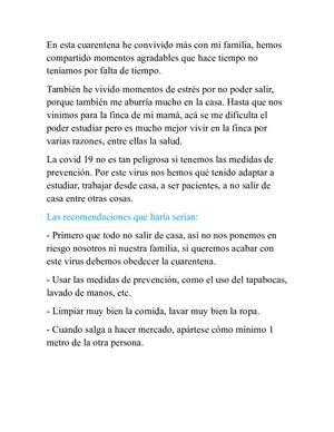 Cuarentena Y Consejos