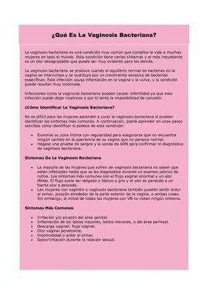 Solo Mujeres!! (Vaginosis Bacteriana)