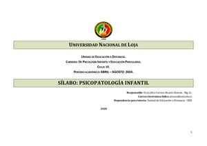 Sílabo Psicopatología Infantil Convertido