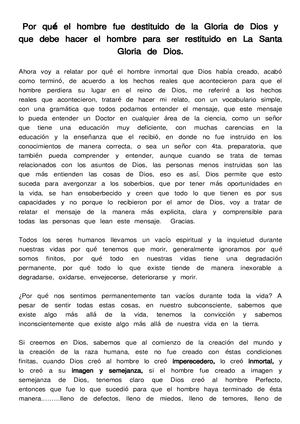 Historia Hombre Destituido Hombre Restituido