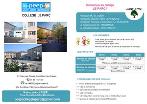 Collège Le Parc Rentrée 2020