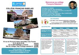 Collège Rabelais Rentrée 2020