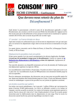 Consom'info N°37 Confinement Que Devons Nous Retenir Du Plan De Déconfinement (1)