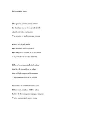 La Leyenda Del Poeta
