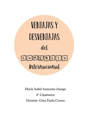 Ventajas Y Desventajas Del Comercio Internacional