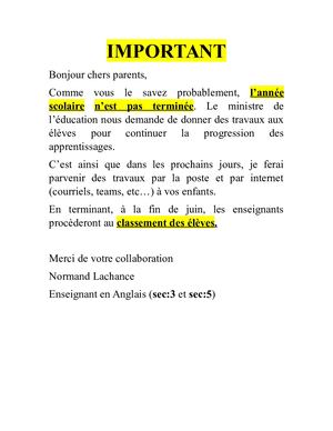 Bonjour Chers Parents (1)