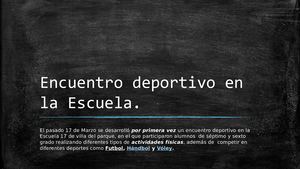 Encuentro Deportivo En La Escuela