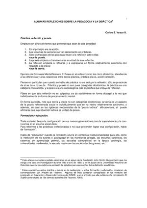 Reflexiones Sobre La Pedagogia