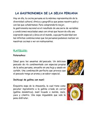 Gastronomía de la Selva