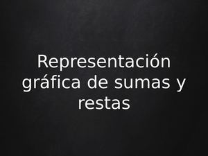 Representación Gráfica De Sumas Y Restas