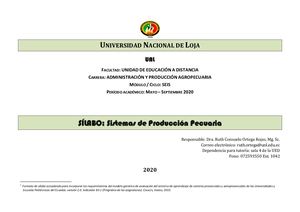 Silabo Sistemas De Producción Pecuaria