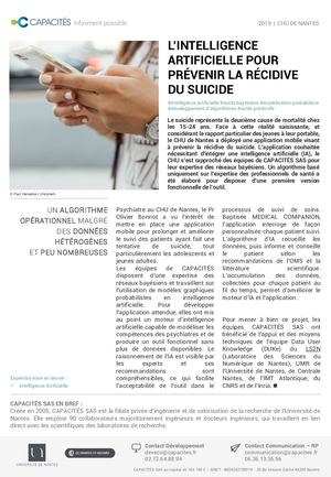 L'intelligence artificielle pour prévenir la récidive du suicide_CHU de Nantes
