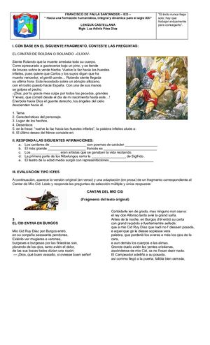 Evaluacion Grado Undecimo