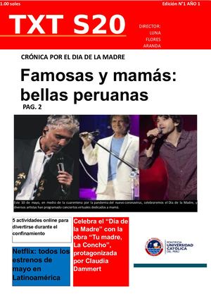 Formato Periodico #2 Portada Y Contraportada