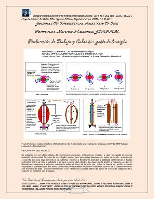 Novel PMM Salazar, In Journal Of Theoretical Analysis Of The Perpetual Motion Machines 2