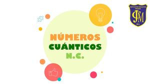 5to Diapositivas de los Números Cuánticos Quimica
