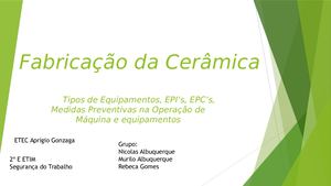 Fabricação Da Cerâmica