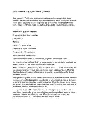 Qué Son Los O G