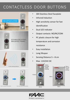 Australia Contactless Push Button