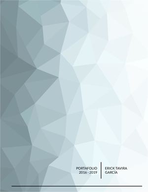 Portafolio Erick Tavira 2016 2020