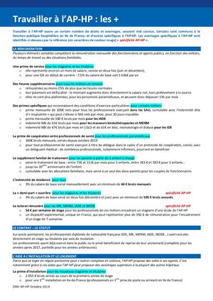 Travailler à L'ap Hp ; Les +