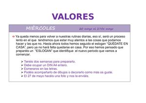 Valores 20 y 27 de mayo