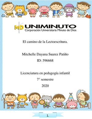 Cartilla El Camino De La Lectoescritura 1