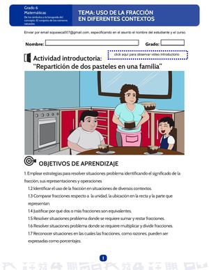 Uso de fracciones en diferentes contextos