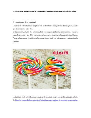 Actividades Para Mejorar La Conducta