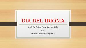 Dia Del Idioma