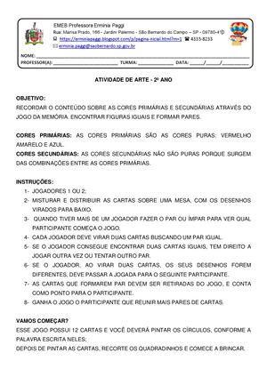 2ºs Anos - Arte - Memória