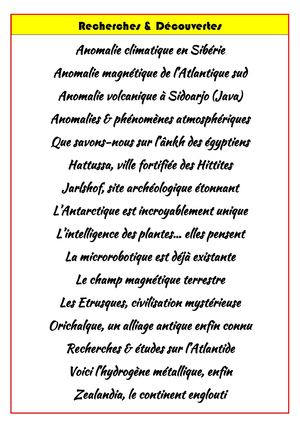 4-Recherches & Découvertes
