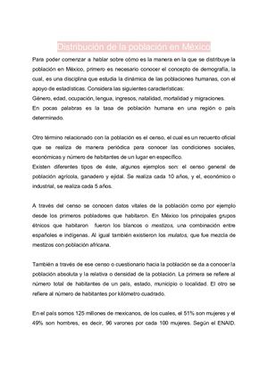 3 3 Distribución De La Población En México