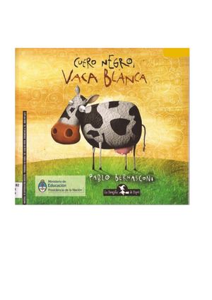 CUERO NEGRO VACA BLANCA