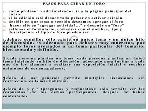 Pasos Para Crear Foro