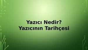 Yazici Sunum