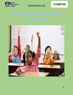 School Rules Week 13 Moral & Values