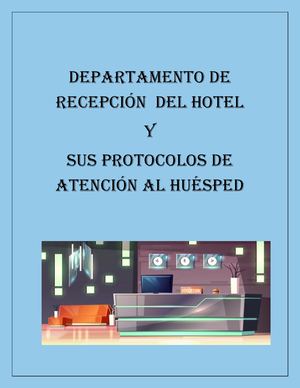 DEPARTAMENTO DE RECEPCIÓN
