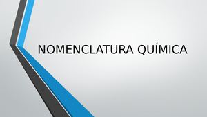 Nomenclatura Química