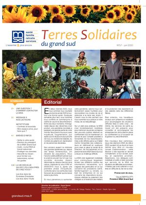 Terres solidaires du grand sud juin 2020