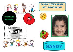 Izenen Olerkiak 5 Urte B